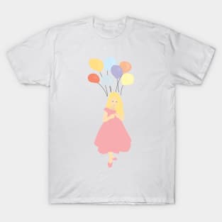 Girl and Balloons T-Shirt